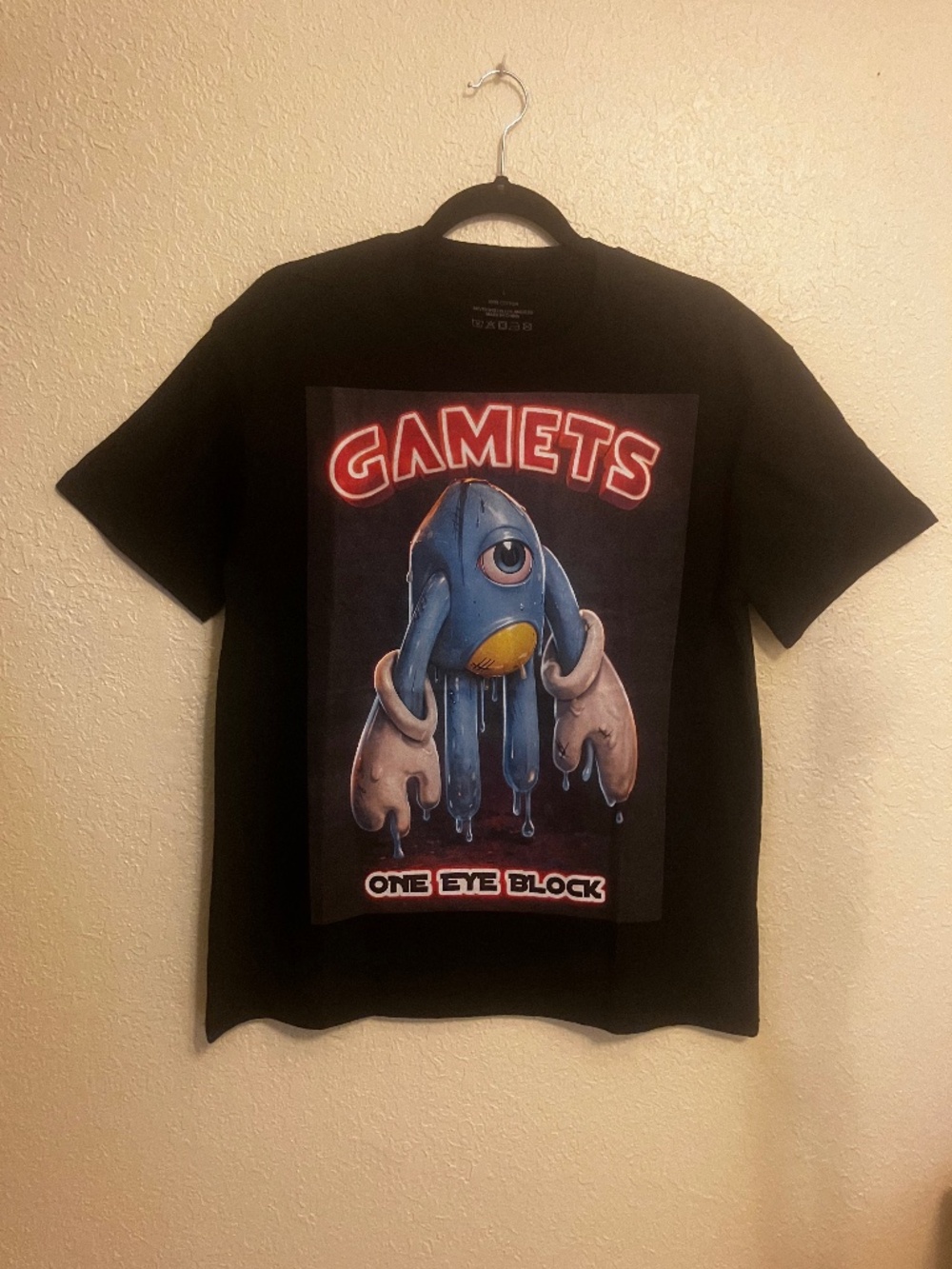 The Gamets T-Shirt Unique Graphic Design Size L Black Unisex Cotton Short Sleeve
